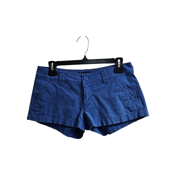 anchor blue Pants - Anchor Blue Vintage y2k Blue Chino Micro Shorts Size 5 Super Low Rise